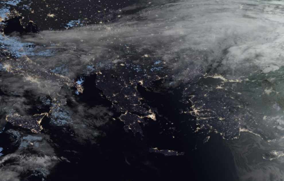 Τελευταία δορυφορική εικόνα νεφοκάλυψης