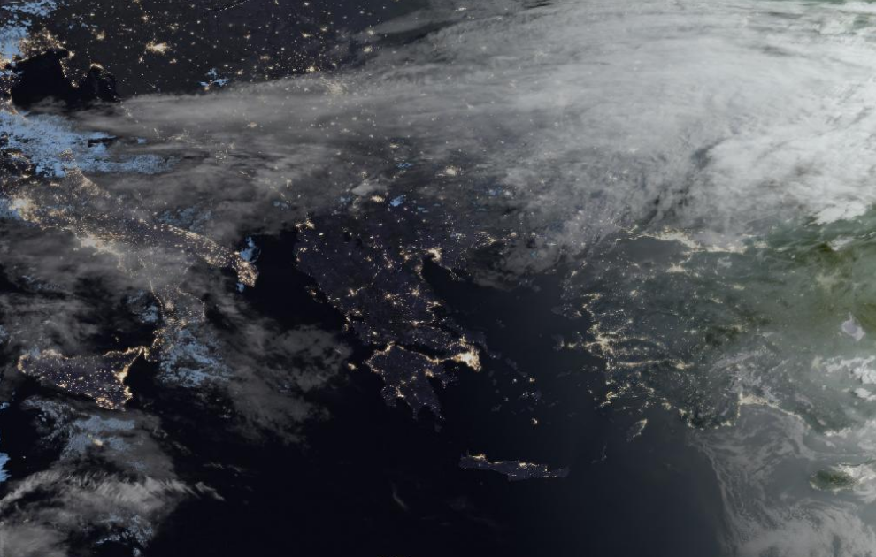 Τελευταία δορυφορική εικόνα νεφοκάλυψης