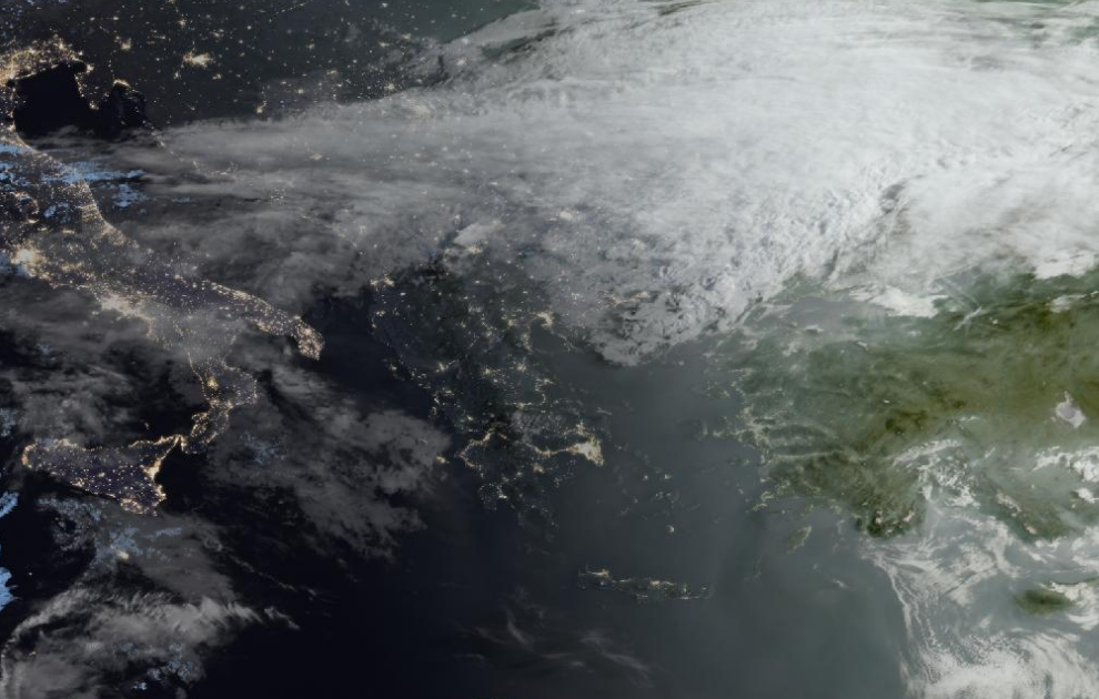 Τελευταία δορυφορική εικόνα νεφοκάλυψης