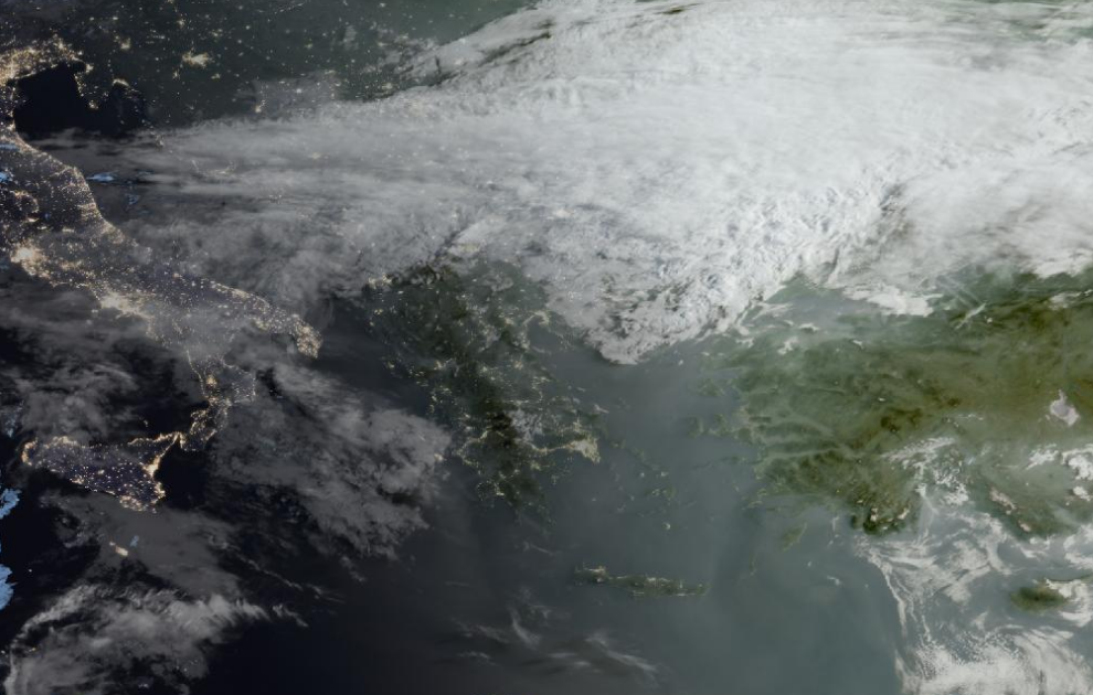 Τελευταία δορυφορική εικόνα νεφοκάλυψης