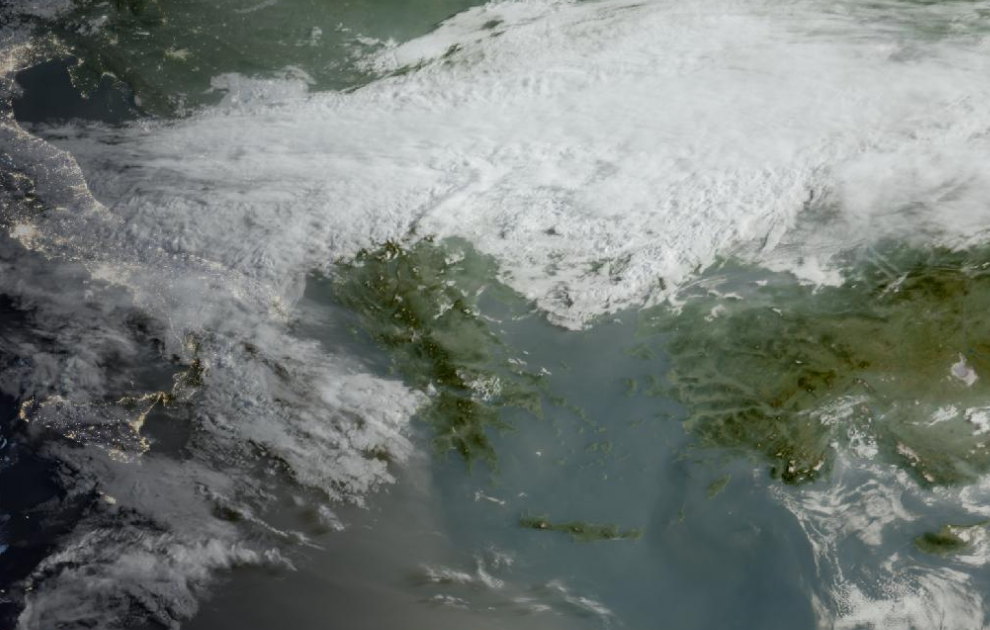 Τελευταία δορυφορική εικόνα νεφοκάλυψης