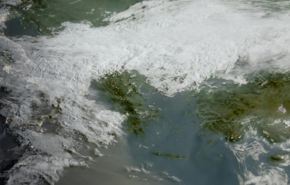 Τελευταία δορυφορική εικόνα νεφοκάλυψης