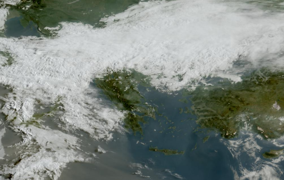 Τελευταία δορυφορική εικόνα νεφοκάλυψης