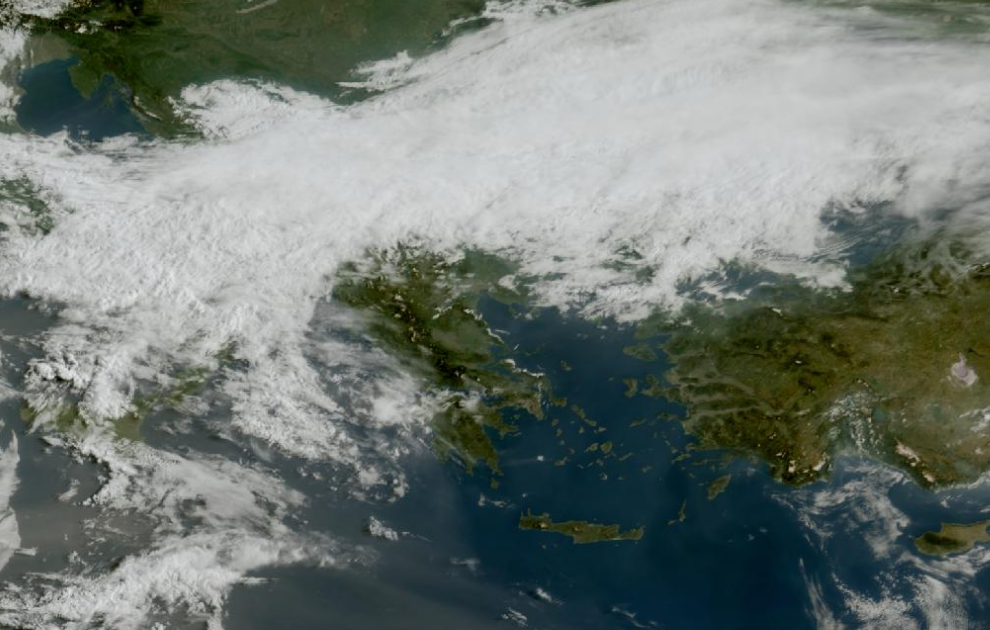 Τελευταία δορυφορική εικόνα νεφοκάλυψης