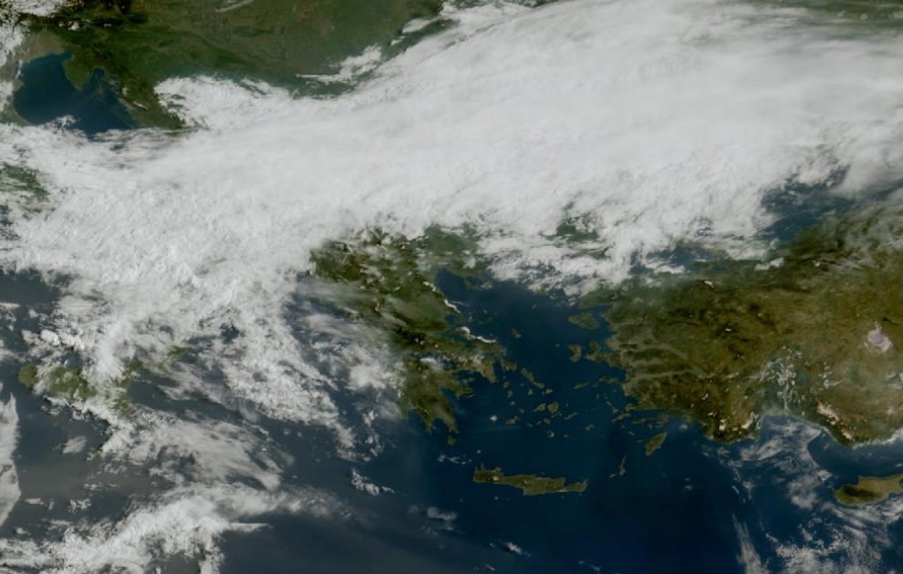 Τελευταία δορυφορική εικόνα νεφοκάλυψης