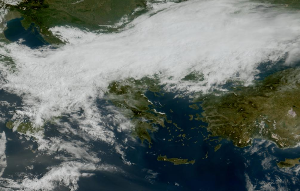 Τελευταία δορυφορική εικόνα νεφοκάλυψης