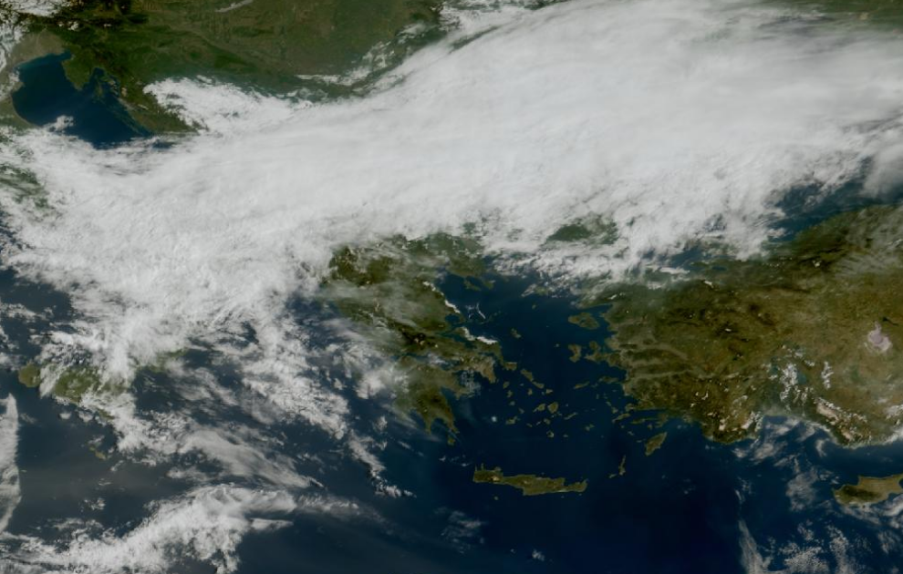 Τελευταία δορυφορική εικόνα νεφοκάλυψης