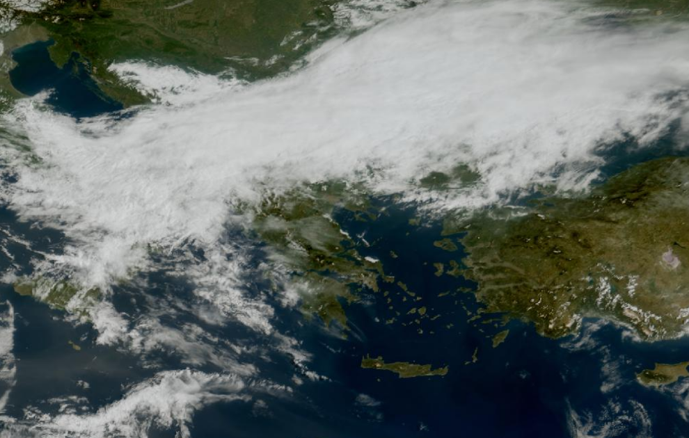 Τελευταία δορυφορική εικόνα νεφοκάλυψης