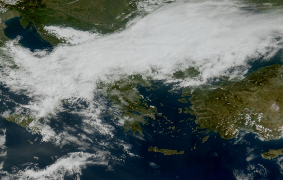 Τελευταία δορυφορική εικόνα νεφοκάλυψης