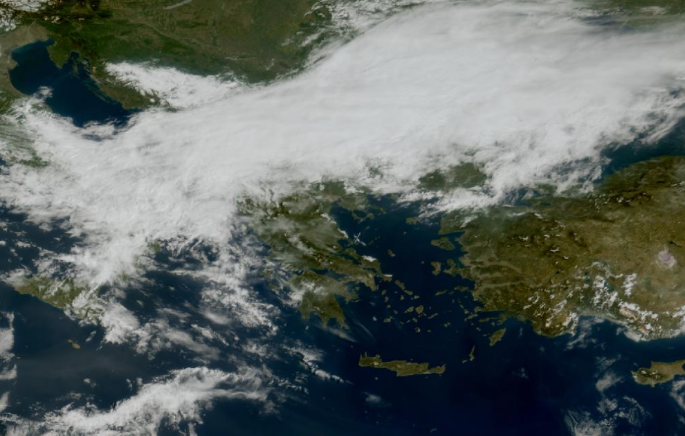 Τελευταία δορυφορική εικόνα νεφοκάλυψης