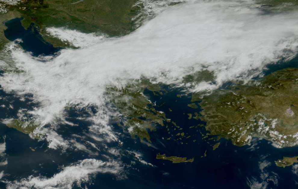 Τελευταία δορυφορική εικόνα νεφοκάλυψης