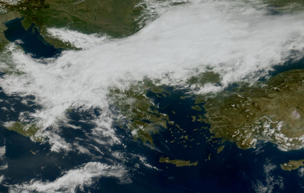 Τελευταία δορυφορική εικόνα νεφοκάλυψης