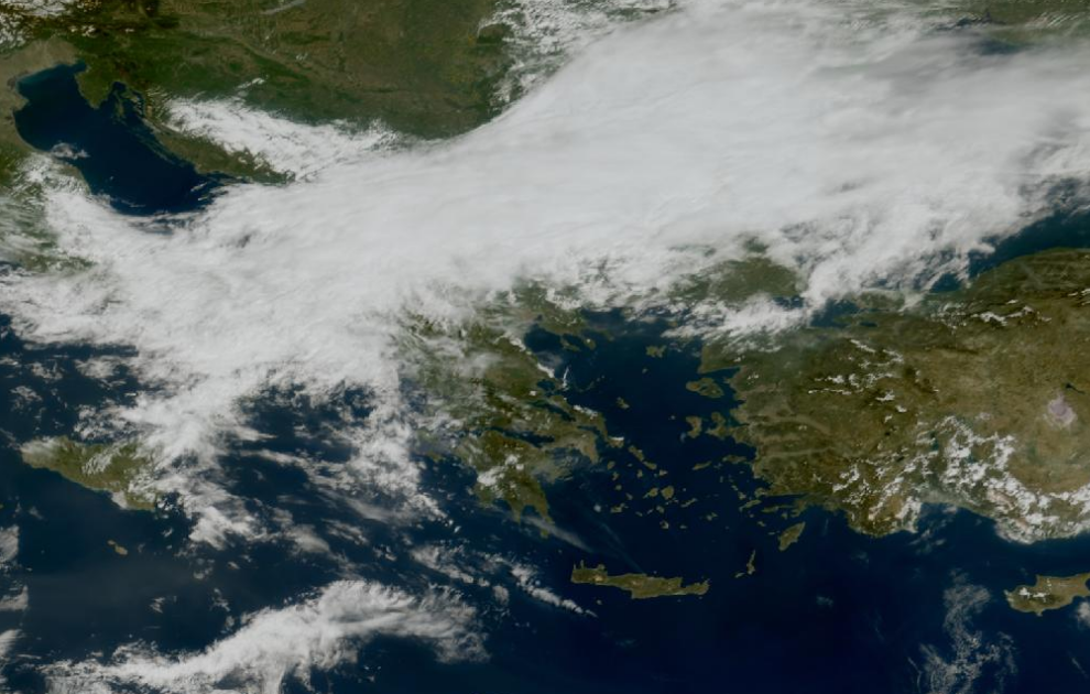 Τελευταία δορυφορική εικόνα νεφοκάλυψης