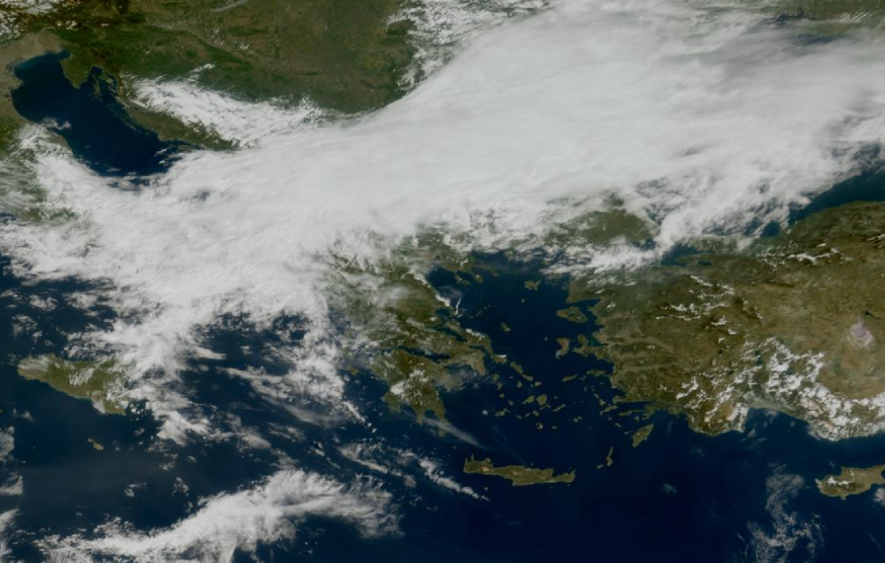 Τελευταία δορυφορική εικόνα νεφοκάλυψης