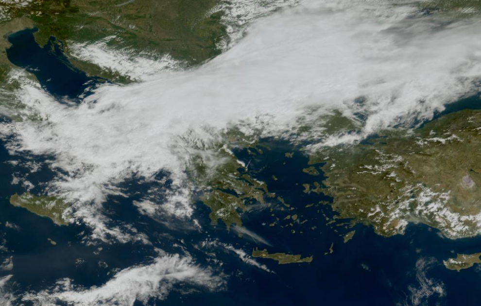 Τελευταία δορυφορική εικόνα νεφοκάλυψης