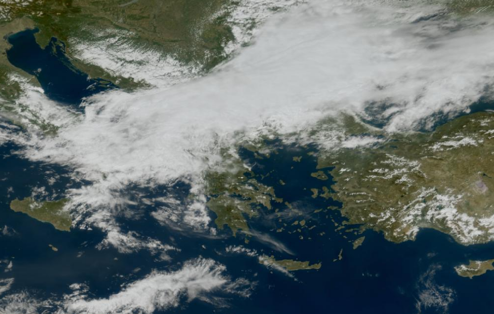 Τελευταία δορυφορική εικόνα νεφοκάλυψης