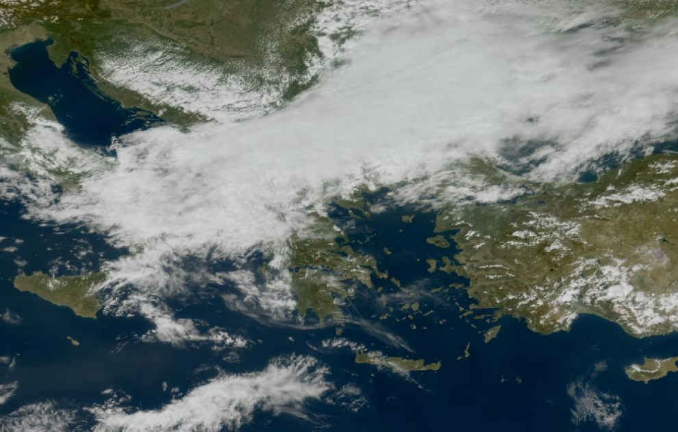 Τελευταία δορυφορική εικόνα νεφοκάλυψης