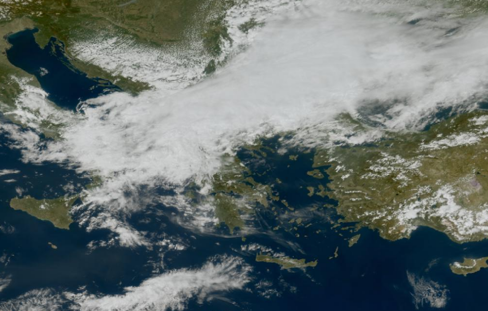 Τελευταία δορυφορική εικόνα νεφοκάλυψης