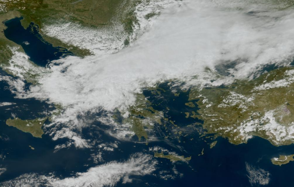 Τελευταία δορυφορική εικόνα νεφοκάλυψης