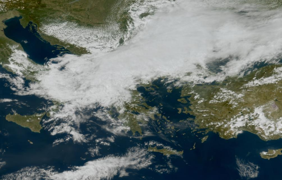 Τελευταία δορυφορική εικόνα νεφοκάλυψης