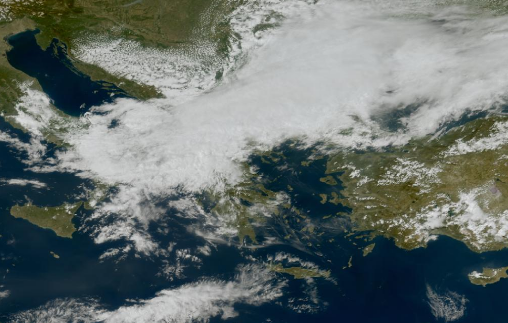 Τελευταία δορυφορική εικόνα νεφοκάλυψης