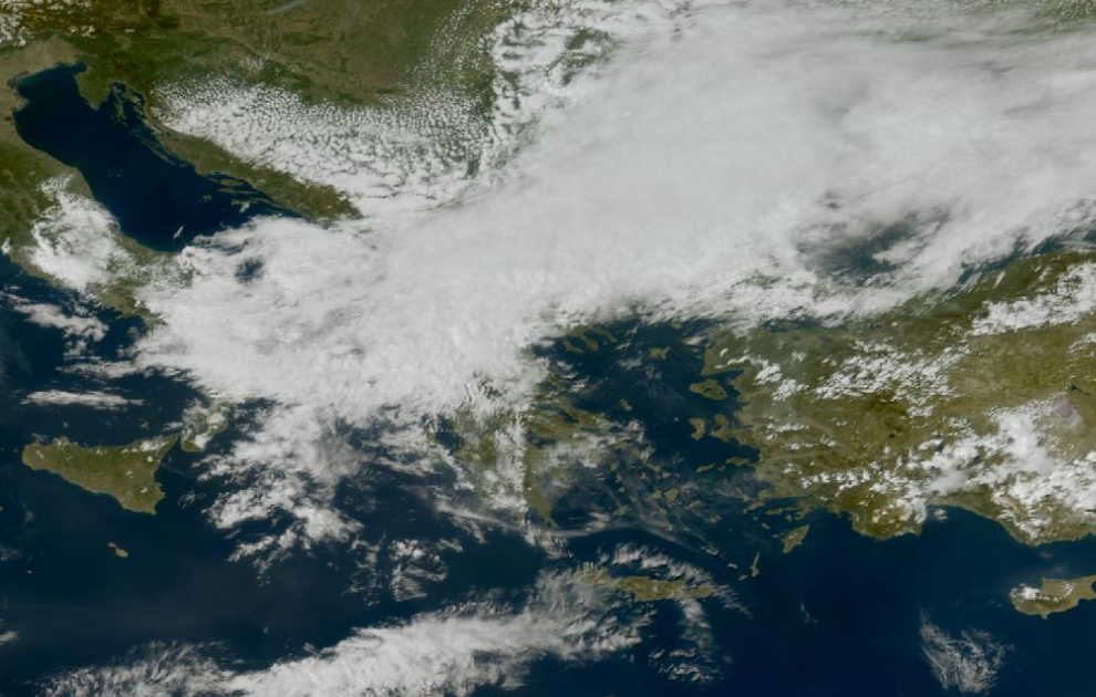 Τελευταία δορυφορική εικόνα νεφοκάλυψης