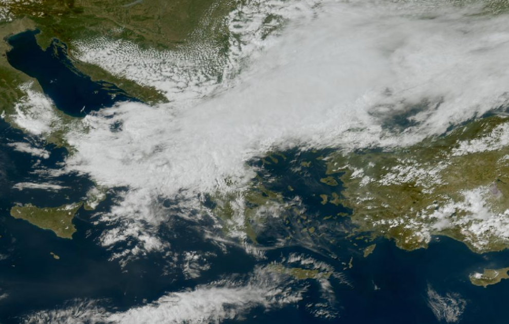 Τελευταία δορυφορική εικόνα νεφοκάλυψης