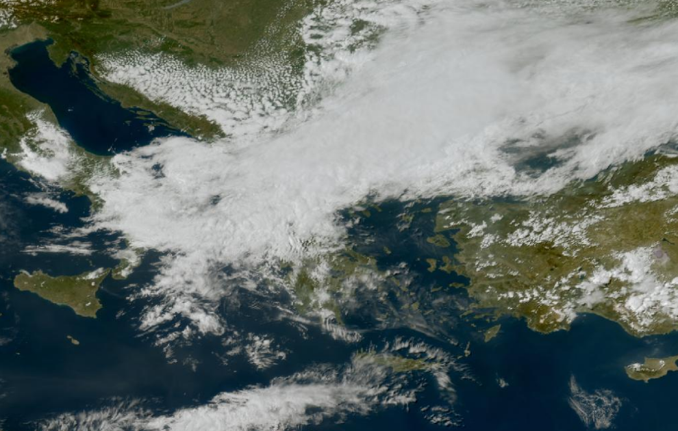 Τελευταία δορυφορική εικόνα νεφοκάλυψης