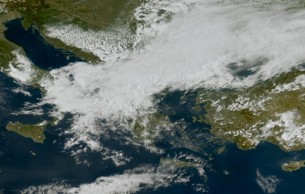 Τελευταία δορυφορική εικόνα νεφοκάλυψης