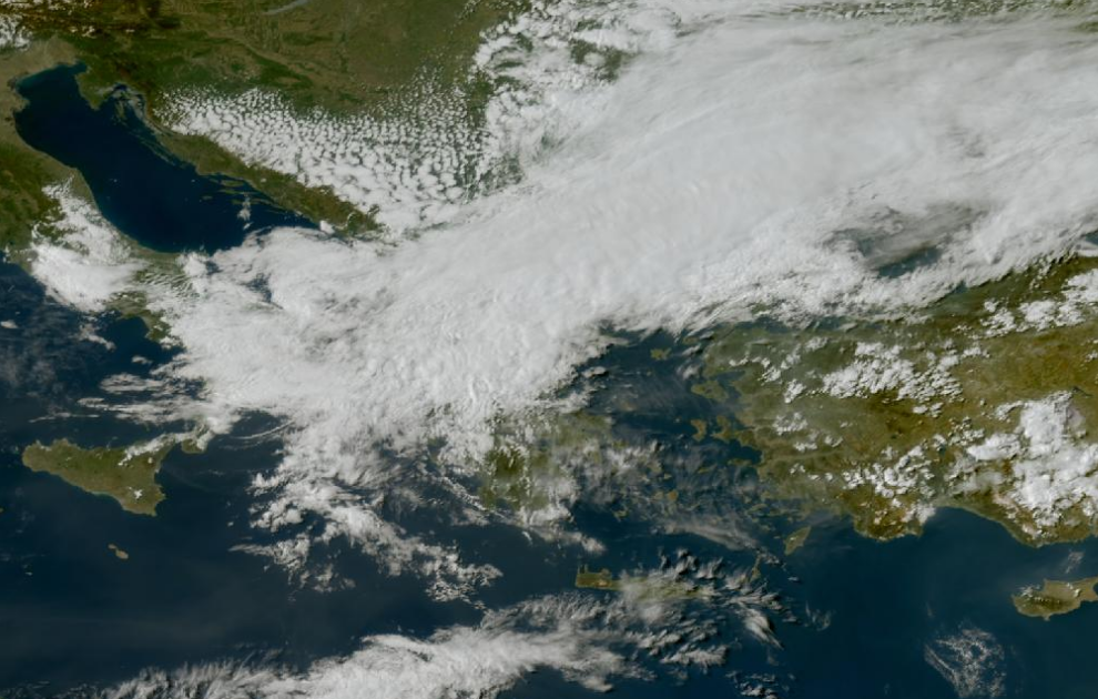 Τελευταία δορυφορική εικόνα νεφοκάλυψης