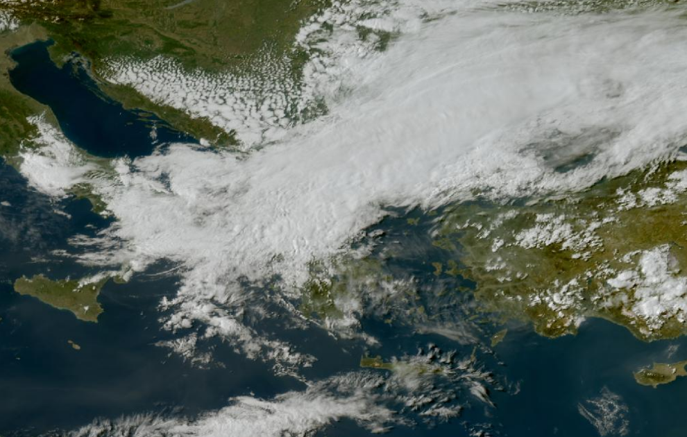 Τελευταία δορυφορική εικόνα νεφοκάλυψης