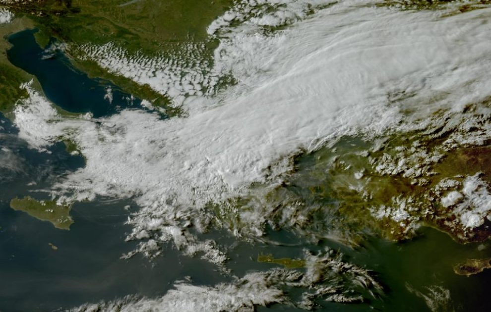 Τελευταία δορυφορική εικόνα νεφοκάλυψης