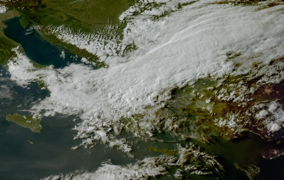 Τελευταία δορυφορική εικόνα νεφοκάλυψης