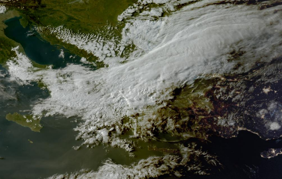 Τελευταία δορυφορική εικόνα νεφοκάλυψης