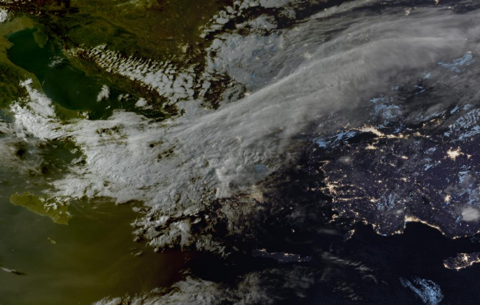 Τελευταία δορυφορική εικόνα νεφοκάλυψης