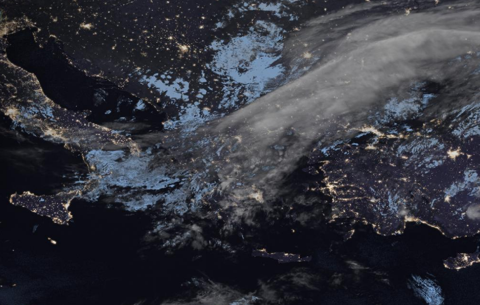 Τελευταία δορυφορική εικόνα νεφοκάλυψης