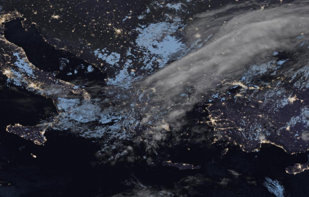 Τελευταία δορυφορική εικόνα νεφοκάλυψης