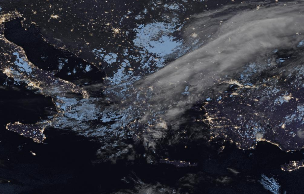 Τελευταία δορυφορική εικόνα νεφοκάλυψης