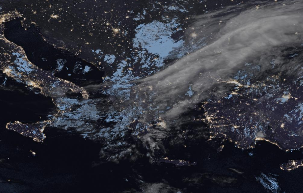 Τελευταία δορυφορική εικόνα νεφοκάλυψης