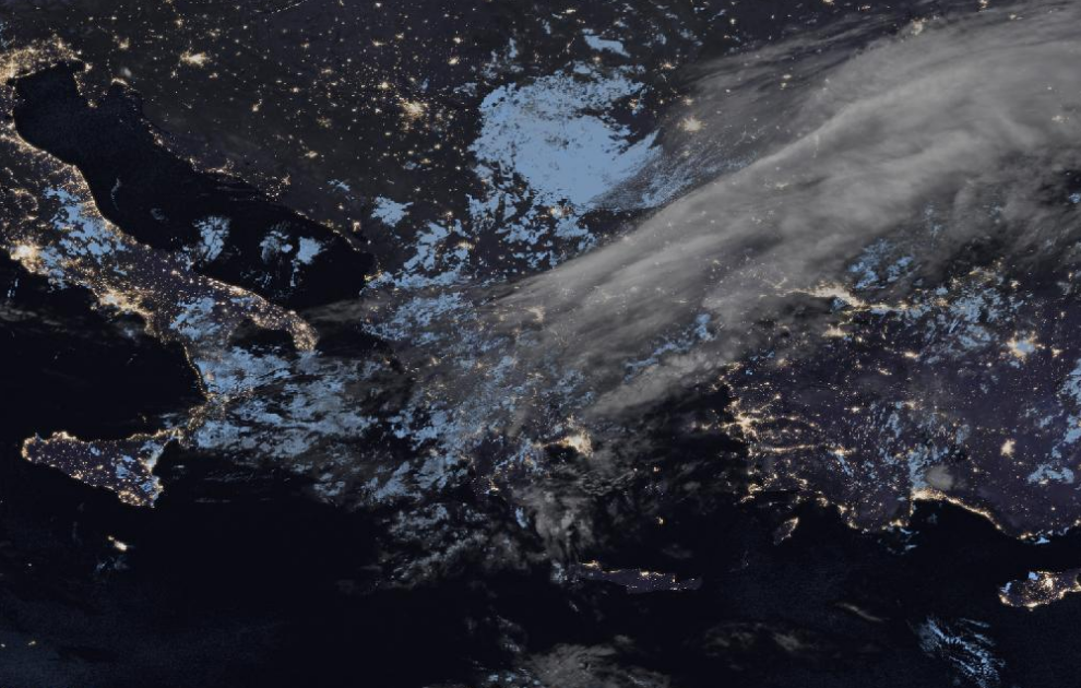 Τελευταία δορυφορική εικόνα νεφοκάλυψης