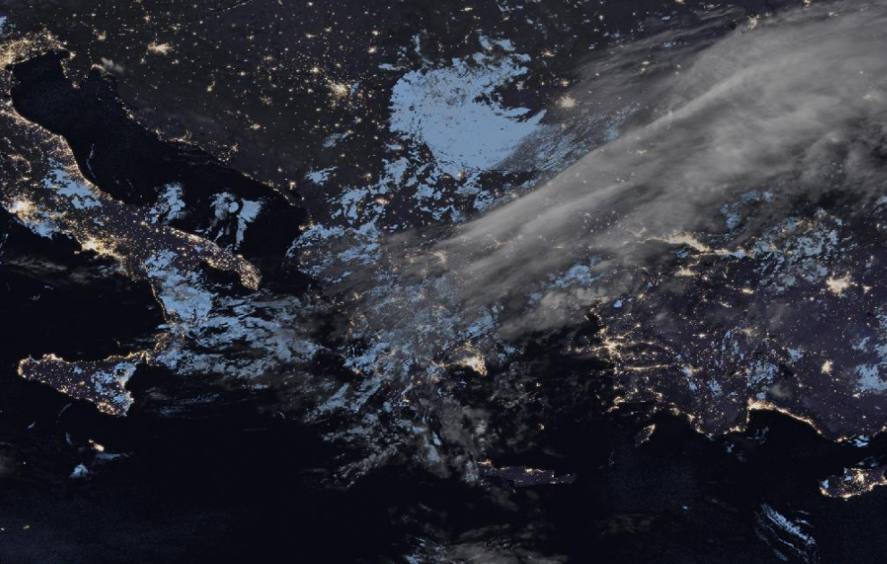 Τελευταία δορυφορική εικόνα νεφοκάλυψης