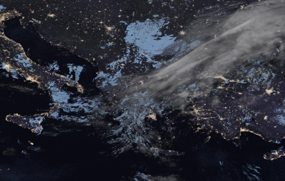 Τελευταία δορυφορική εικόνα νεφοκάλυψης