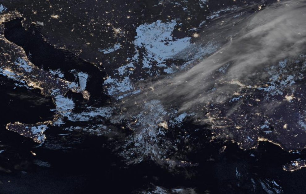 Τελευταία δορυφορική εικόνα νεφοκάλυψης