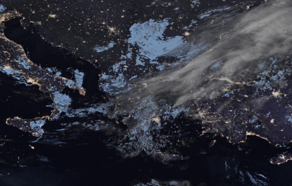 Τελευταία δορυφορική εικόνα νεφοκάλυψης