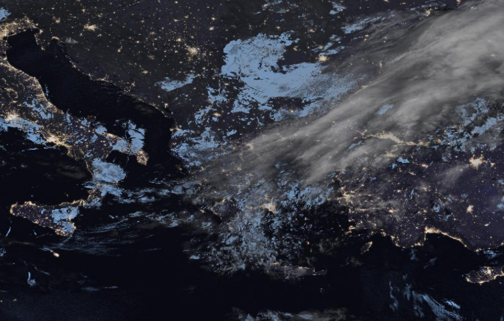 Τελευταία δορυφορική εικόνα νεφοκάλυψης