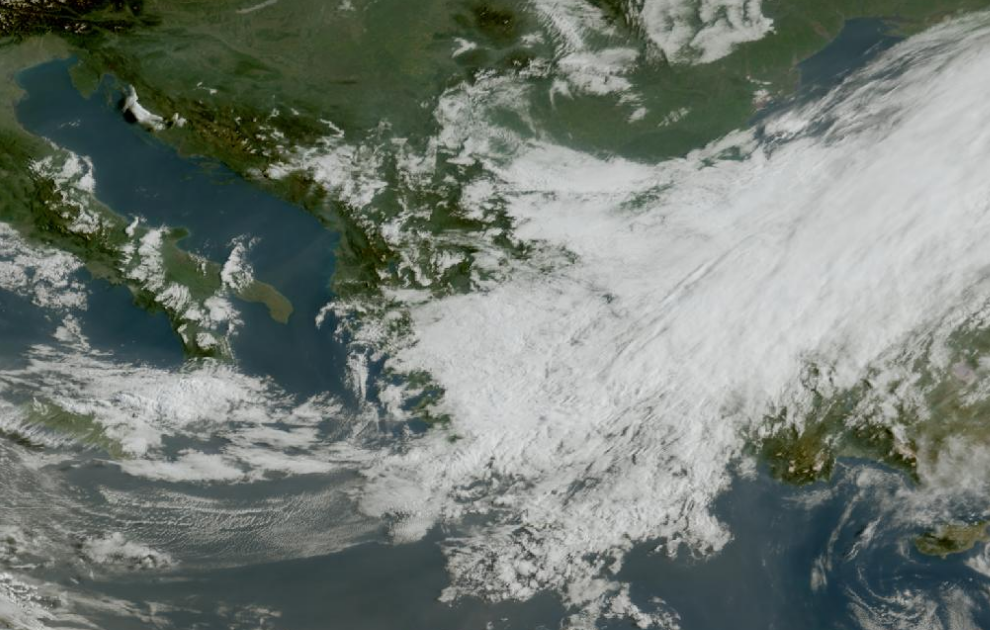 Τελευταία δορυφορική εικόνα νεφοκάλυψης