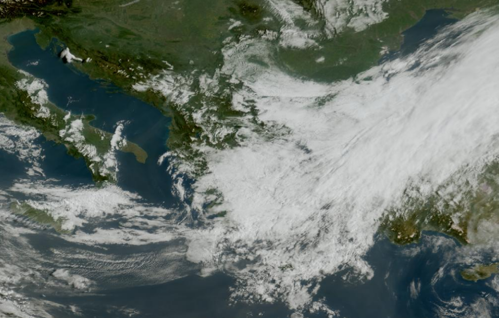 Τελευταία δορυφορική εικόνα νεφοκάλυψης