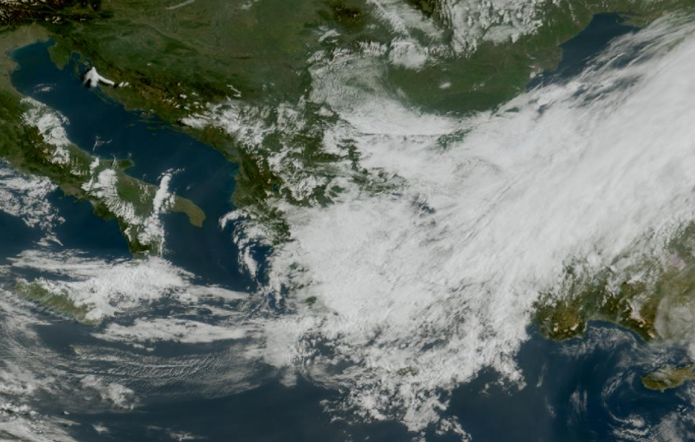 Τελευταία δορυφορική εικόνα νεφοκάλυψης
