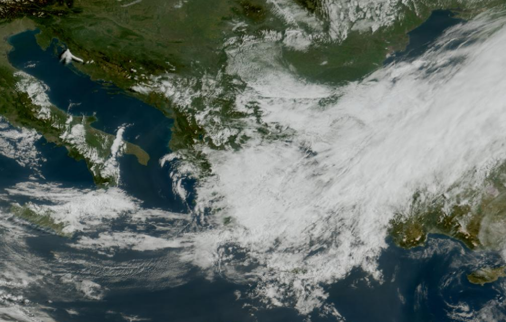 Τελευταία δορυφορική εικόνα νεφοκάλυψης