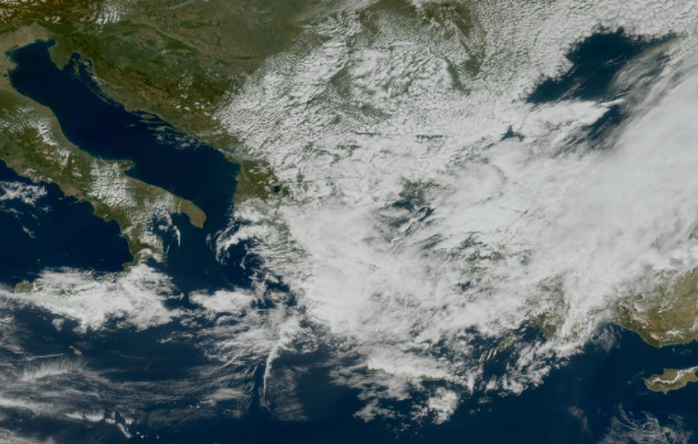 Τελευταία δορυφορική εικόνα νεφοκάλυψης